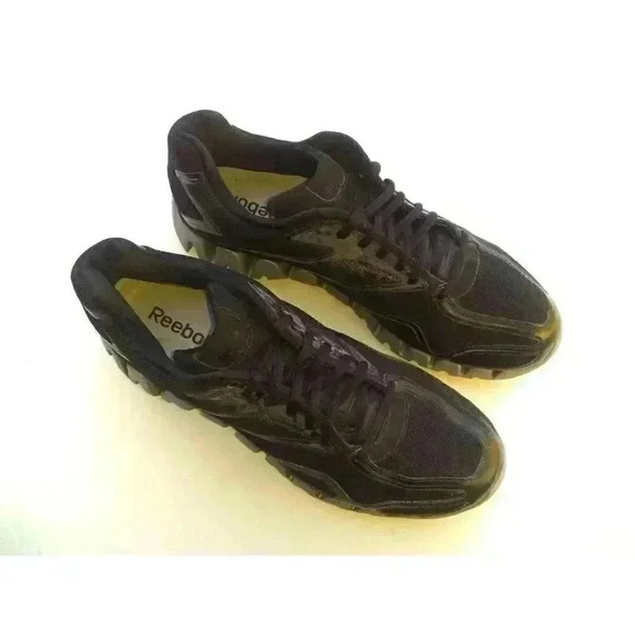 Reebook Mens Zig Sonic Running Shoes Black 1-V51084 Low Top Lace Up 9.5 - Picture 1 of 10